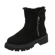 Edith Wood | Bottines noires doublées en fausse fourrure