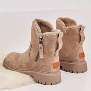 Edith Wood | Bottines noires doublées en fausse fourrure