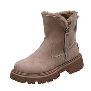 Edith Wood | Bottines noires doublées en fausse fourrure