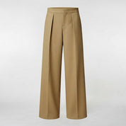 George Hill | Wide-Leg Pleated Trousers in Camel