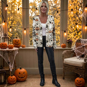 Ghoulish Grove | Pull d’Halloween fantôme et citrouille pour femme