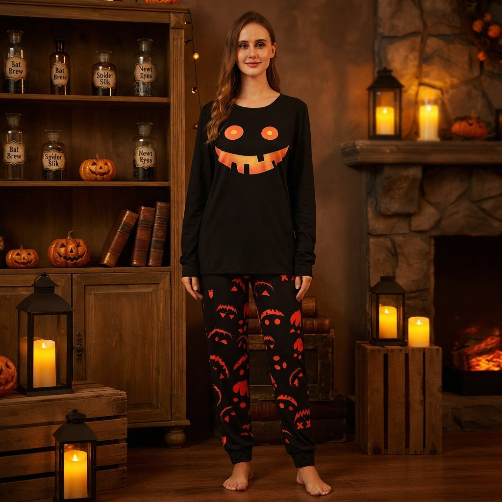 Glowing Grin | Pumpkin Halloween Pyjamas For Women