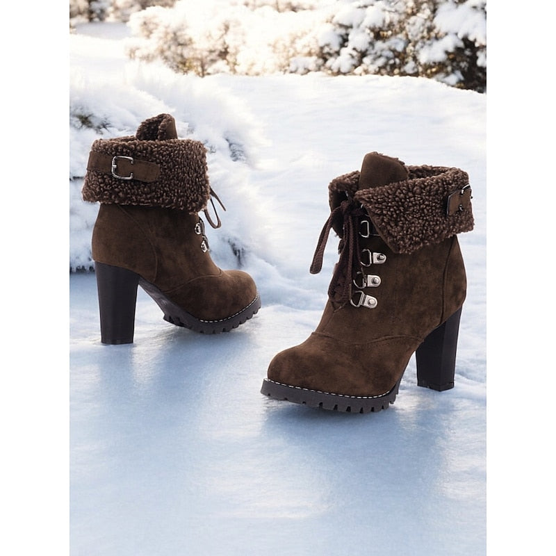 Alice Wood | Bottes d’hiver à lacets bordées de fourrure