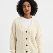 Harriet Wilson | Pink Cable-Knit Button Cardigan