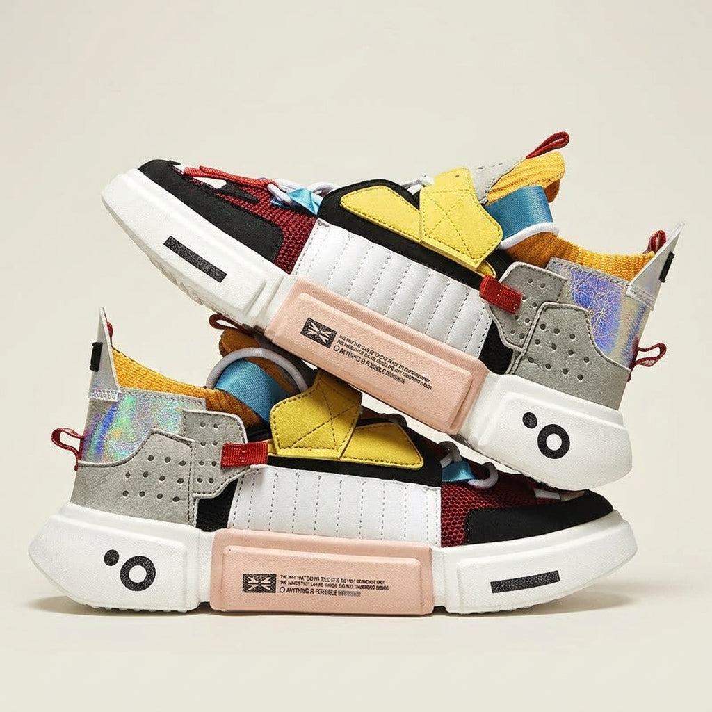 Harriet Woods | Baskets tendance à semelle épaisse color-block