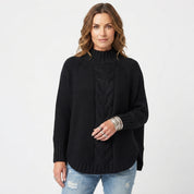 Hazel Chamberlain | Cable Knit Oversized Turtleneck Sweater