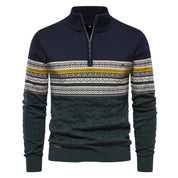 Winter Frost | Navy Fair Isle Christmas Sweater For Men