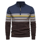 Winter Frost | Navy Fair Isle Christmas Sweater For Men