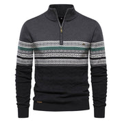 Winter Frost | Navy Fair Isle Christmas Sweater For Men