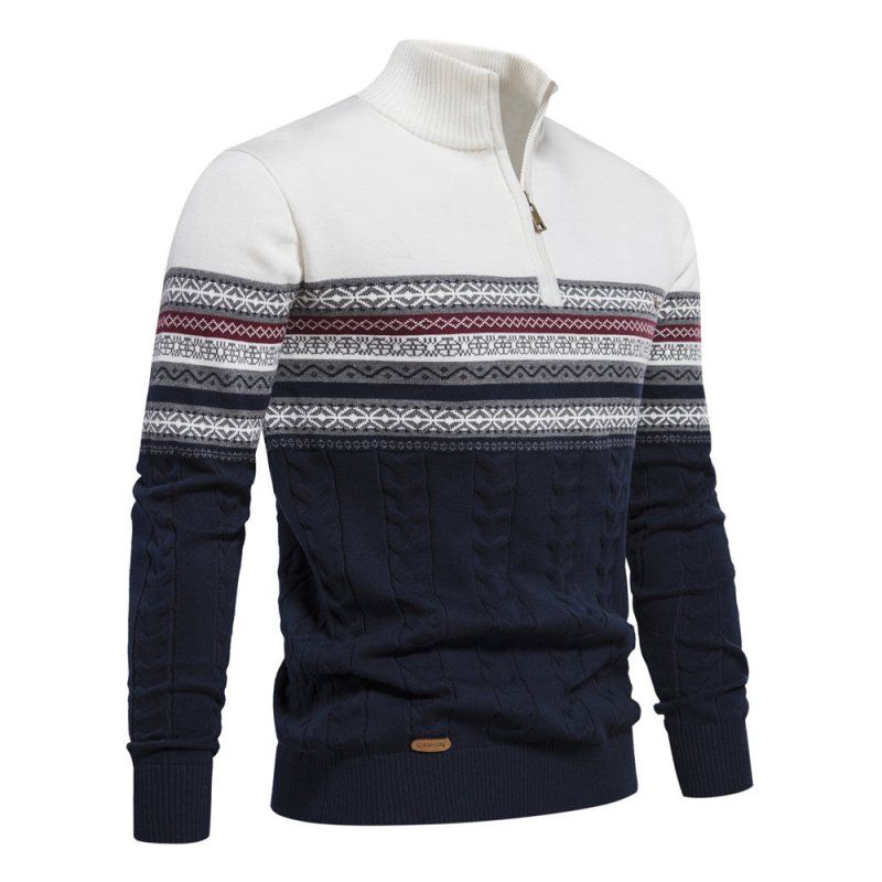 Winter Frost | Navy Fair Isle Christmas Sweater For Men