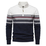 Winter Frost | Navy Fair Isle Christmas Sweater For Men