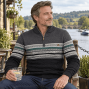Winter Frost | Navy Fair Isle Christmas Sweater For Men