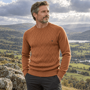Rowan Ellis | Diamond-Knit Sweater For Men