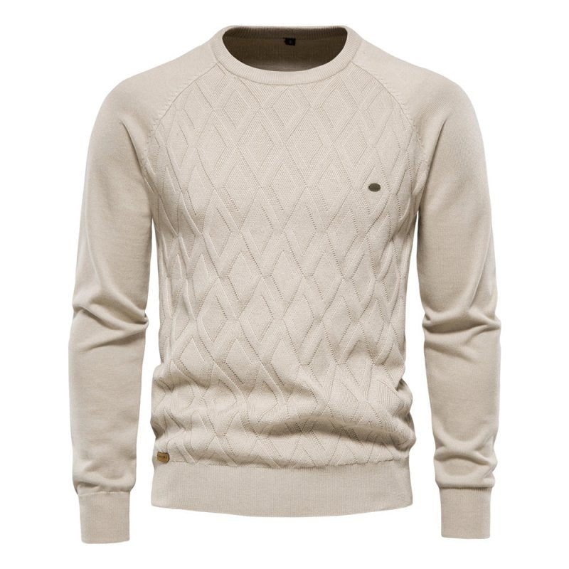 Rowan Ellis | Diamond-Knit Sweater For Men