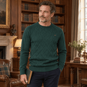 Rowan Ellis | Diamond-Knit Sweater For Men