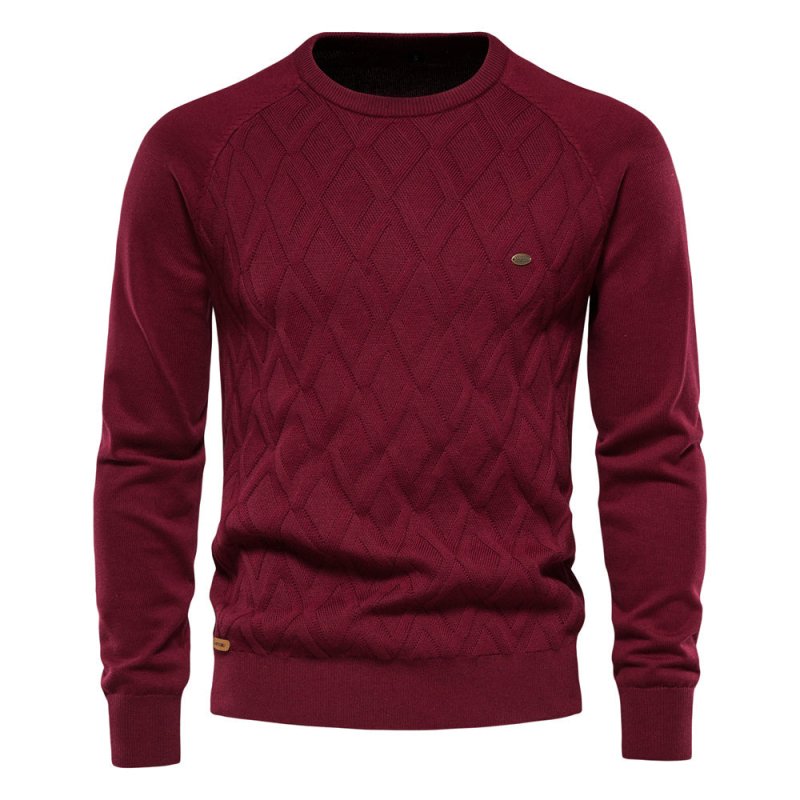 Rowan Ellis | Diamond-Knit Sweater For Men
