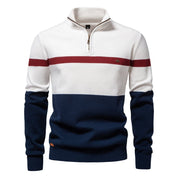 Rhys Fenwick | Colour-Block Quarter-Zip Sweater