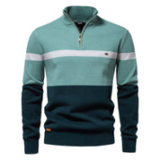 Rhys Fenwick | Colour-Block Quarter-Zip Sweater