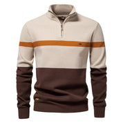 Rhys Fenwick | Colour-Block Quarter-Zip Sweater