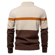 Rhys Fenwick | Colour-Block Quarter-Zip Sweater