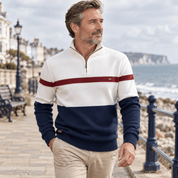 Rhys Fenwick | Colour-Block Quarter-Zip Sweater