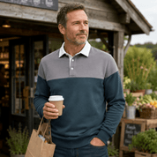 Sebastian Marlow | Colourblock Long-Sleeve Polo Jumper