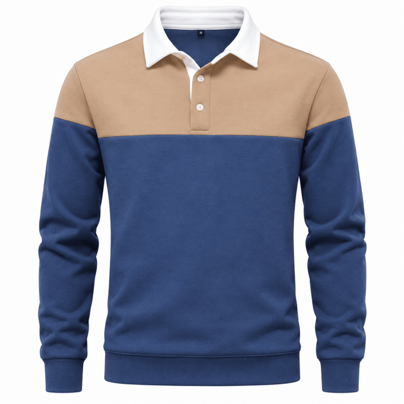 Sebastian Marlow | Colourblock Long-Sleeve Polo Jumper