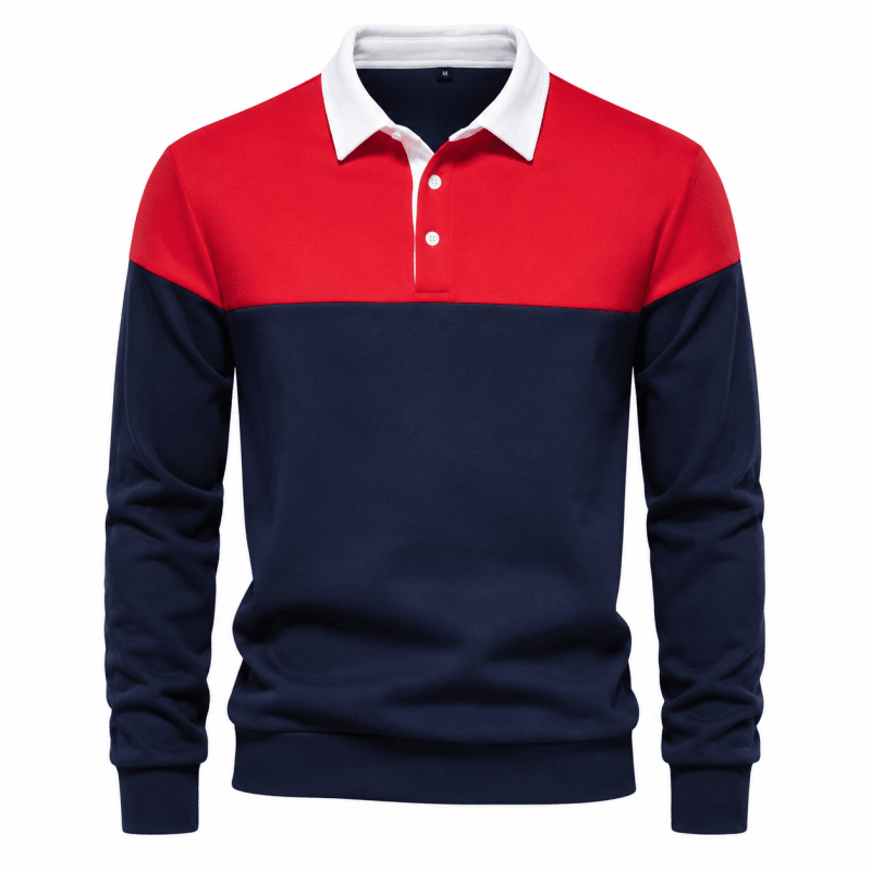 Sebastian Marlow | Polo en maille à manches longues colorblock