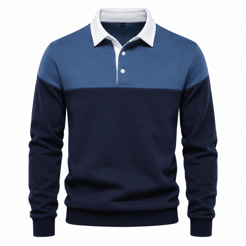 Sebastian Marlow | Colourblock Long-Sleeve Polo Jumper