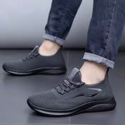Ellis Thackeray | Grey Mesh Lace-Up Trainers