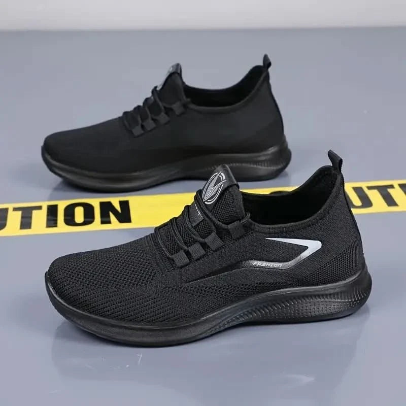 Ellis Thackeray | Grey Mesh Lace-Up Trainers
