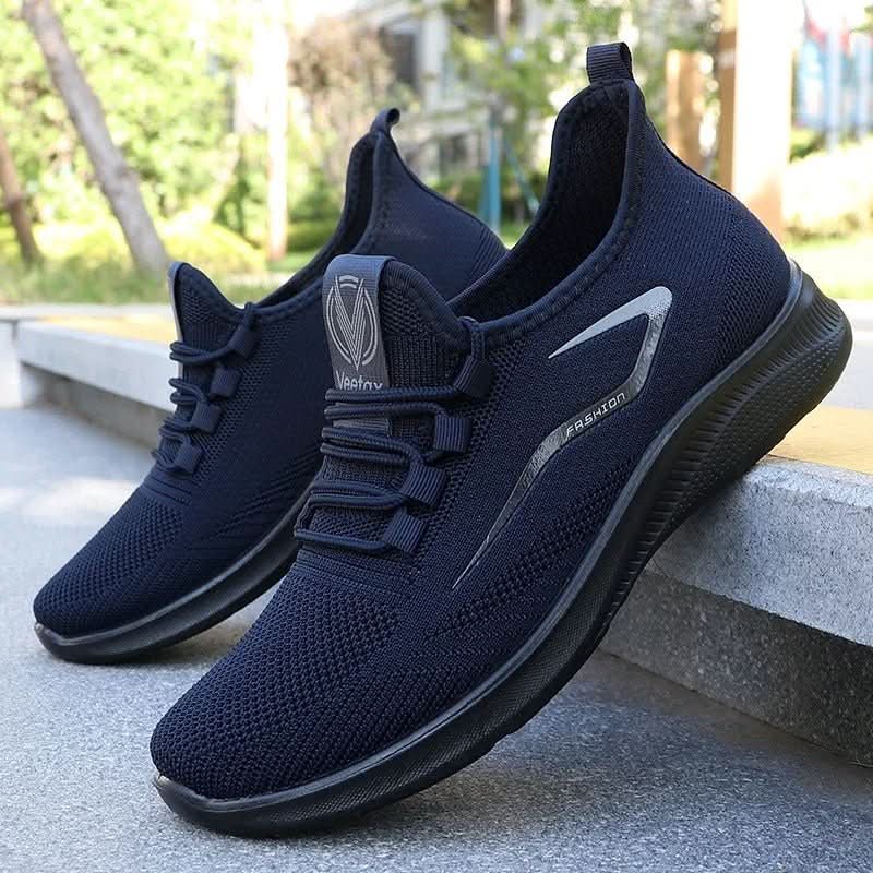 Ellis Thackeray | Grey Mesh Lace-Up Trainers