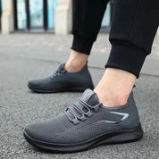 Ellis Thackeray | Grey Mesh Lace-Up Trainers