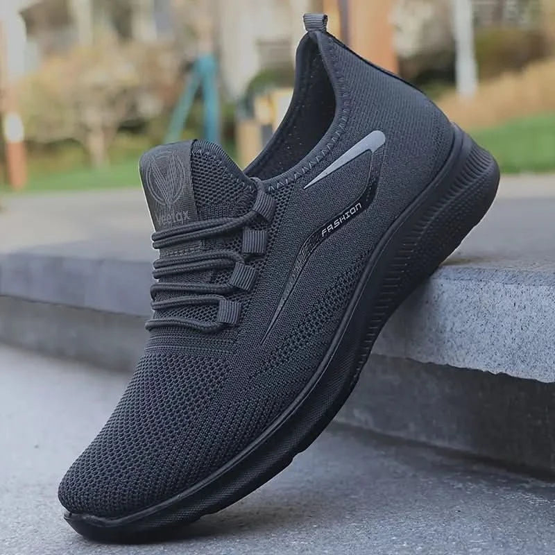 Ellis Thackeray | Grey Mesh Lace-Up Trainers