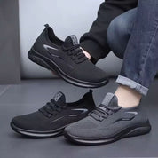 Ellis Thackeray | Grey Mesh Lace-Up Trainers