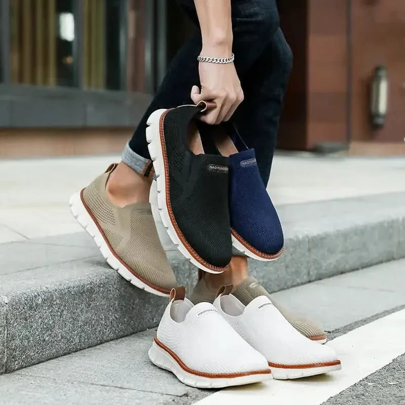 Percy Ainsworth | Knit Slip-On Trainers For Men