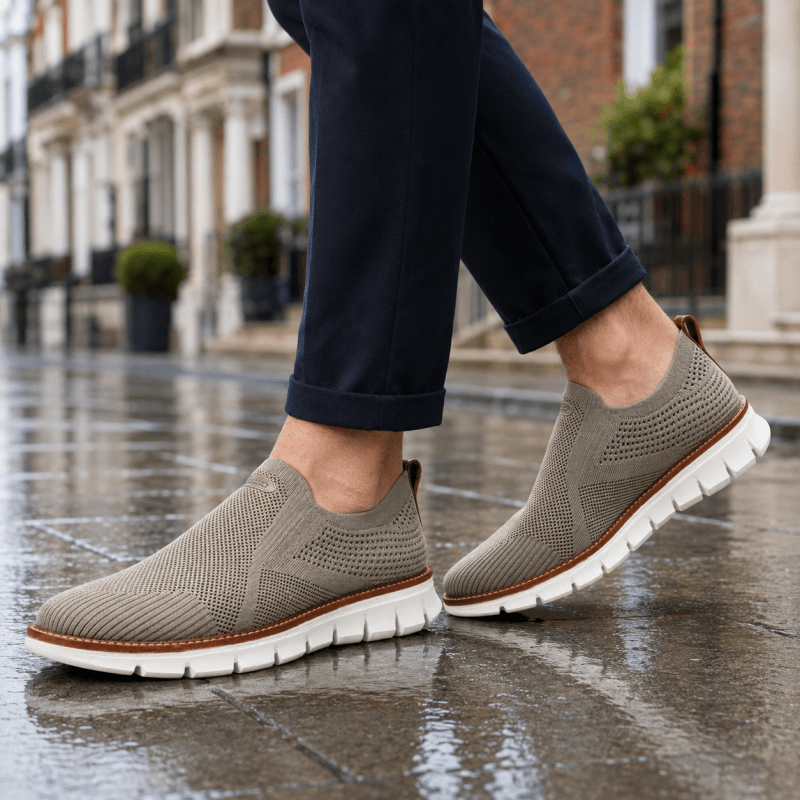 Percy Ainsworth | Knit Slip-On Trainers For Men