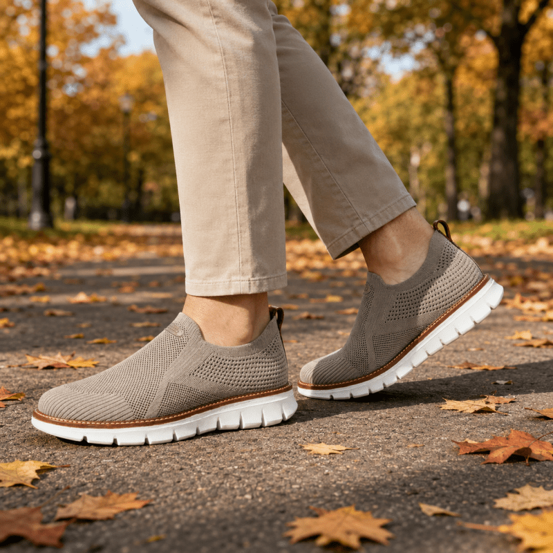 Percy Ainsworth | Knit Slip-On Trainers For Men