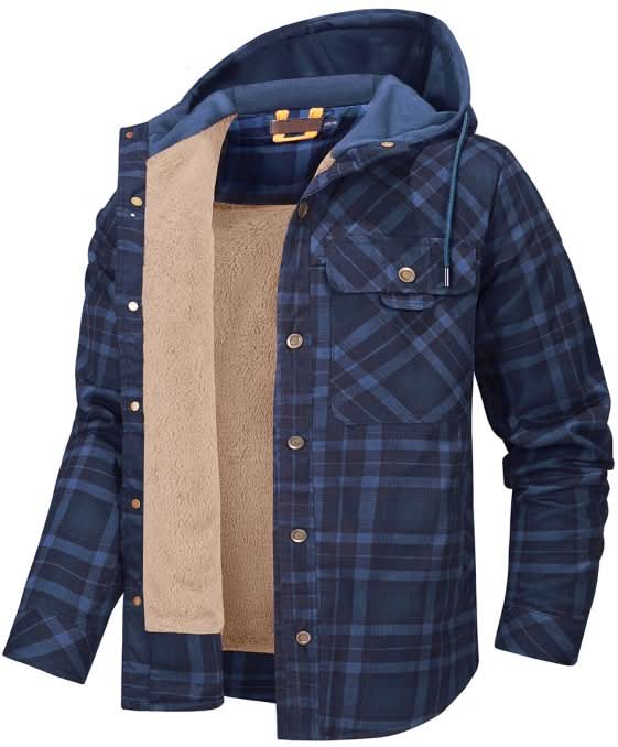 Charles Sharpe | Veste à capuche en polaire doublée plaid