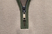 Percy Wainwright | Two-Tone Quarter-Zip Sweater For Men