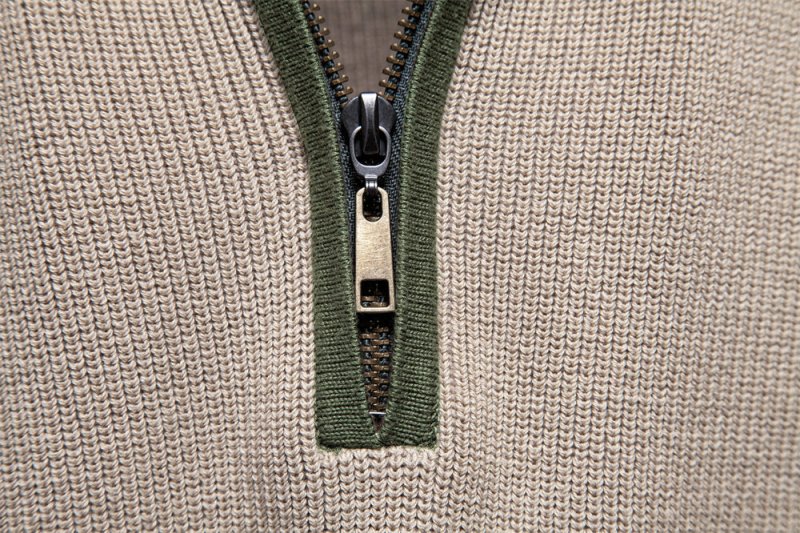 Percy Wainwright | Two-Tone Quarter-Zip Sweater For Men