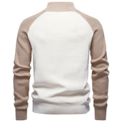 Percy Wainwright | Two-Tone Quarter-Zip Sweater For Men