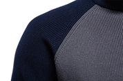 Percy Wainwright | Two-Tone Quarter-Zip Sweater For Men