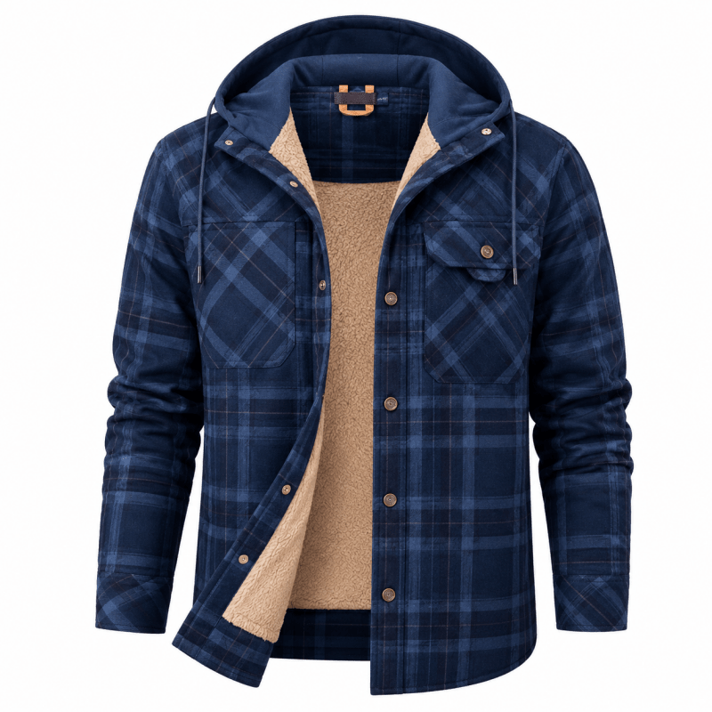 Charles Sharpe | Veste à capuche en polaire doublée plaid