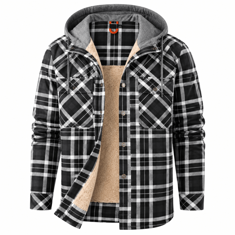 Charles Sharpe | Veste à capuche en polaire doublée plaid