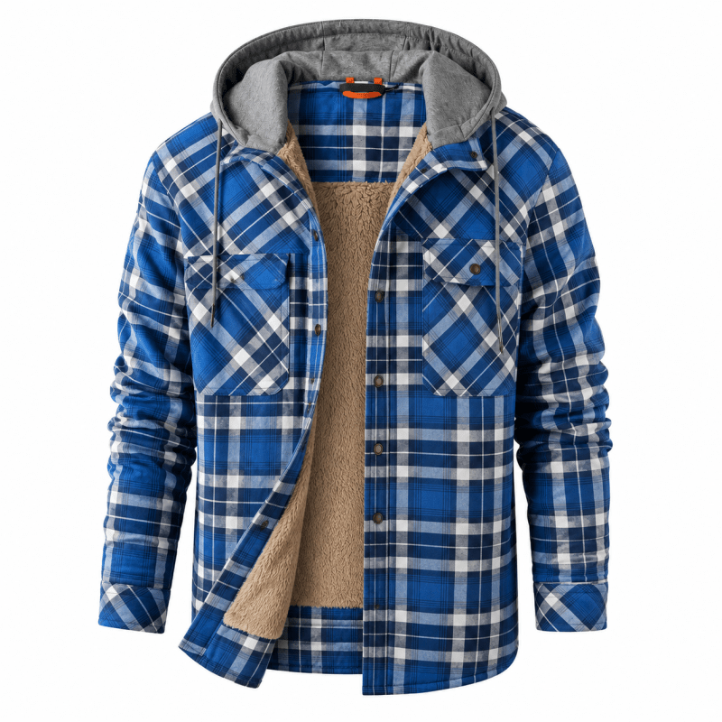 Charles Sharpe | Veste à capuche en polaire doublée plaid