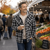 Charles Sharpe | Veste à capuche en polaire doublée plaid