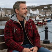 Charles Sharpe | Veste à capuche en polaire doublée plaid
