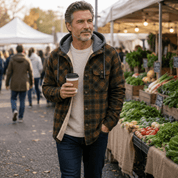 Charles Sharpe | Veste à capuche en polaire doublée plaid