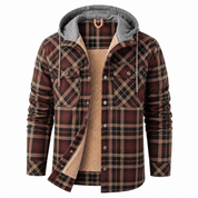 Charles Sharpe | Veste à capuche en polaire doublée plaid